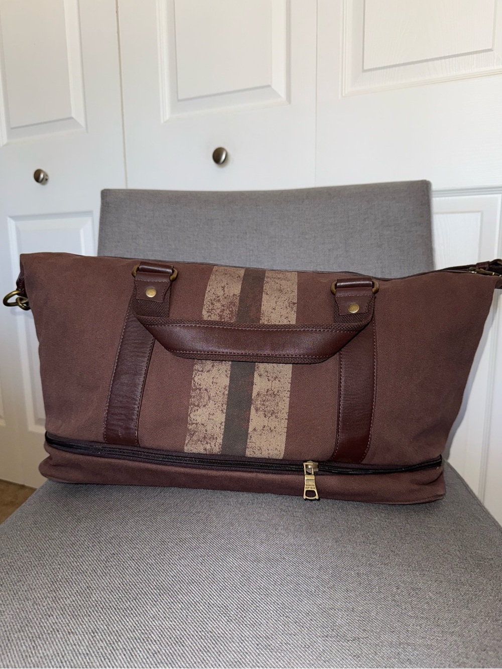 Banana Republic Canvas Weekender Duffel Bag - Brown